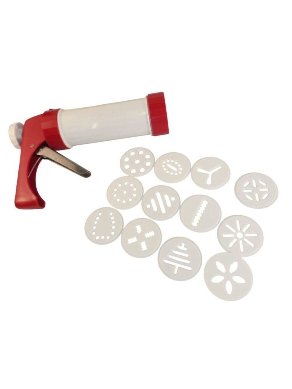 Cookie Press With 12 Disc Shapes For Baking And Decorating